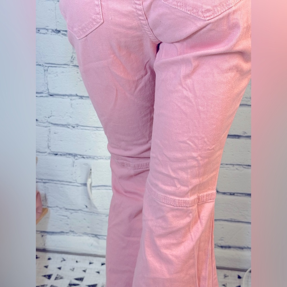Flared Ripped Jeans Flared/Bell Bottom/Mid Rise/Destroyed Hem Pants - Picture 13 of 14
